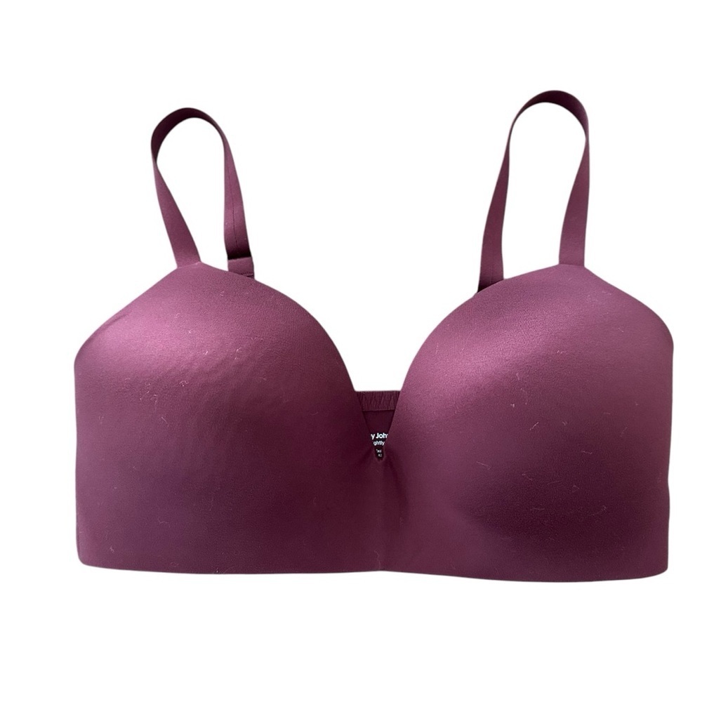 Tommy John Womens 34 DD Burgundy Second Skin Lightly Lined Wireless Bra
